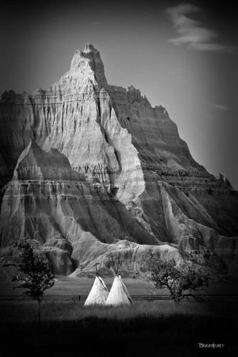 Rick Braveheart. Companions Through Time (Badlands National Park,South Dakota). Photography. Captured 2013. Completed 2014.