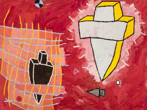 Louisa Chase (American, born Panama, 1951 - 2016)   Untitled, about 1979, oil on canvas, 36 1/4 x 48 1/2 in.    On loan from the Estate of Louisa Chase and Hirschl & Adler Modern, New York, TD2019.3.11   