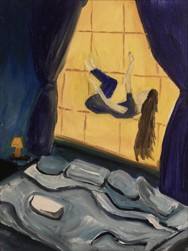 Kayley PapiaQUARENTINE FALLING 1Painting II