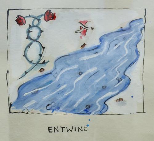 Louisa Chase (American, born Panama, 1951 - 2016)   Entwine (study), 1980, ink and watercolor on paper, 24 1/2 x 33 in.   On loan from the Estate of Louisa Chase and Hirschl & Adler Modern, New York, TD2019.3.13 