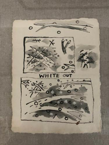Untitled (Set of 7 Drawings) - White Out
