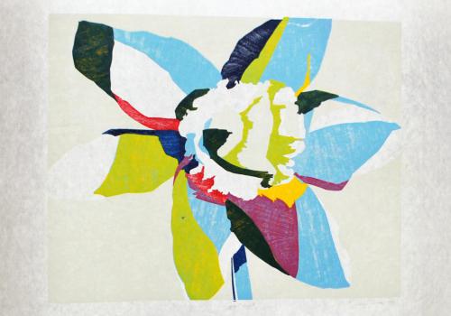 Ann Conner (American, b. 1948). Spectrum II, 1984. Woodcut on rice paper, 24 7/8x37in. Leepa-Rattner Museum of Art, gift of St. Petersburg College Foundation, 2010.116