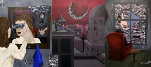 Theodore IoannouTriptych “The View” Painting II