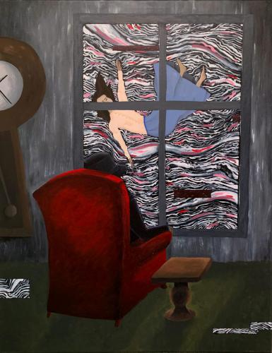 Theodore IoannouTriptych (Left) The View: Catoptrophobia Painting II