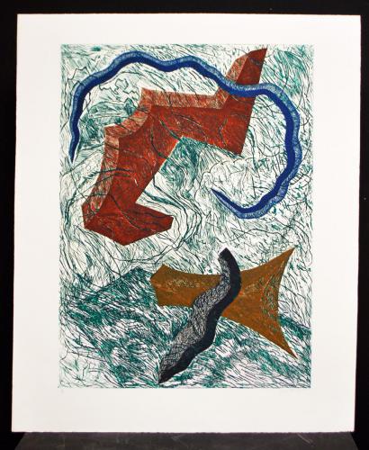 Joan Thorne (American, b. 1943) Apsalo, 1985. Etching on paper, ed. 8/25, 36x29 5/8in. Leepa-Rattner Museum of Art, gift of St. Petersburg College Foundation, 2010.117