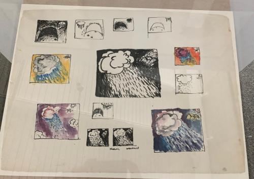 Louisa Chase (American, born Panama, 1951 - 2016)   Untitled (Shower and Cavern), about 1984, ink and watercolor on paper, 23 3/4 x 31 3/8 in.  On loan from the Estate of Louisa Chase and Hirschl & Adler Modern, New York, TD2019.3.16  