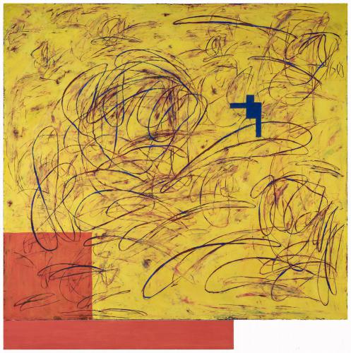 Louisa Chase (American, born Panama, 1951 - 2016)   Untitled, 1986-87, oil and wax on canvas, 72 x 72 in.    On loan from the Estate of Louisa Chase and Hirschl & Adler Modern, New York, TD2019.3.21  