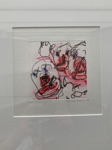 Louisa Chase (American, born Panama, 1951 - 2016)   Four Fears Portfolio (Clowns), 1997, solar plate color etchings, 11 x 10 in. (each)   On loan from the Estate of Louisa Chase and Hirschl & Adler Modern, New York, TD2019.3.25  Publisher: Goya-Girl Press, Baltimore, Maryland, Printer: Isabelle Geiger 