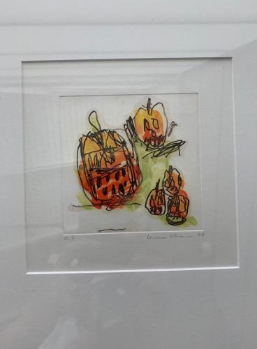 Louisa Chase (American, born Panama, 1951 - 2016)   Four Fears Portfolio (Jack O' Lanterns), 1997, solar plate color etchings, 11 x 10 in. (each)   On loan from the Estate of Louisa Chase and Hirschl & Adler Modern, New York, TD2019.3.25  Publisher: Goya-Girl Press, Baltimore, Maryland, Printer: Isabelle Geiger 