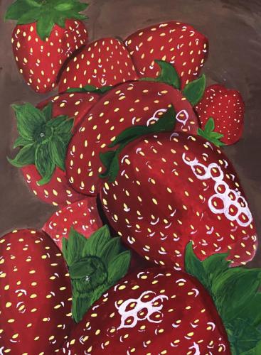 Bryan Gomez-VasquezStill-life of StrawberriesPainting I