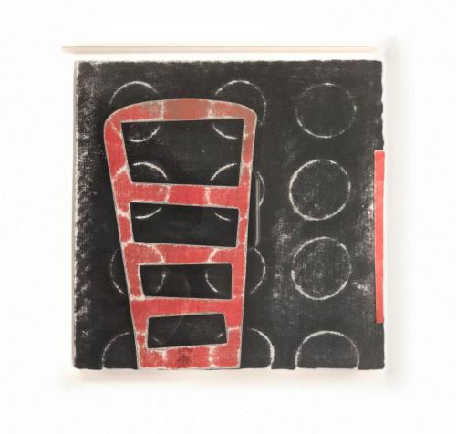 Kathleen Bridges (American, date unknown) Untitled, c.2000. Mixed-media collage, 5 1/2 x 5 1/2in. Leepa-Rattner Museum of Art, St. Petersburg College, Gift of Cleta Clark, 2018.3.13