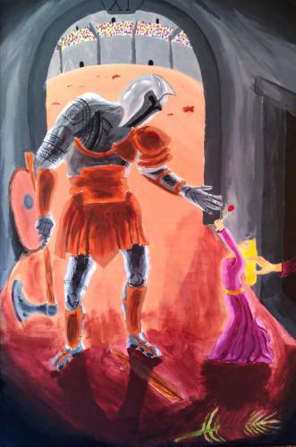 Zach Zabetka“Gladiator and the Princess”Painting I