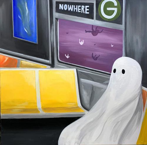 Anna Dahl (Triptych - Right Panel)Ghost TownEach panel: 24 x 24Painting I