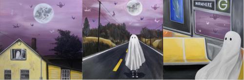 Anna Dahl Triptych with Three ImagesEach panel: 24 x 24Painting I