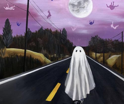 Anna Dahl (Triptych - Center Panel)Ghost TownEach panel: 24 x 24Painting I