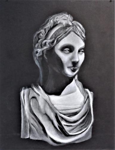 Orsi Nagy. "Still-life Plaster Head". 2021