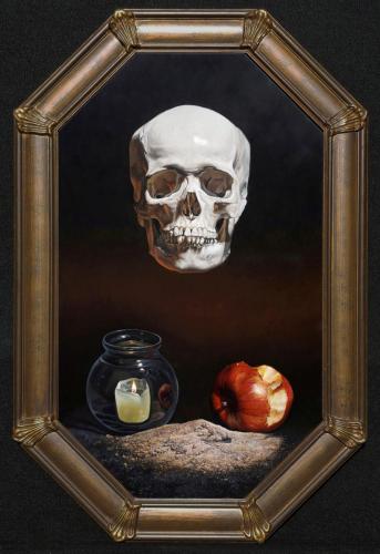 Kevin Grass"Memento Mori", 2016Acrylic on panel18 x 30in.