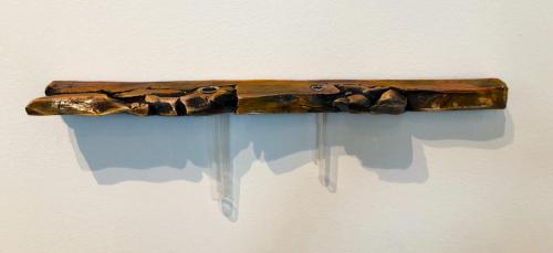 Jonathan Barnes"Wall Vase", 2020Earthenware with Pyrex glass24w x 2h x 3d in.